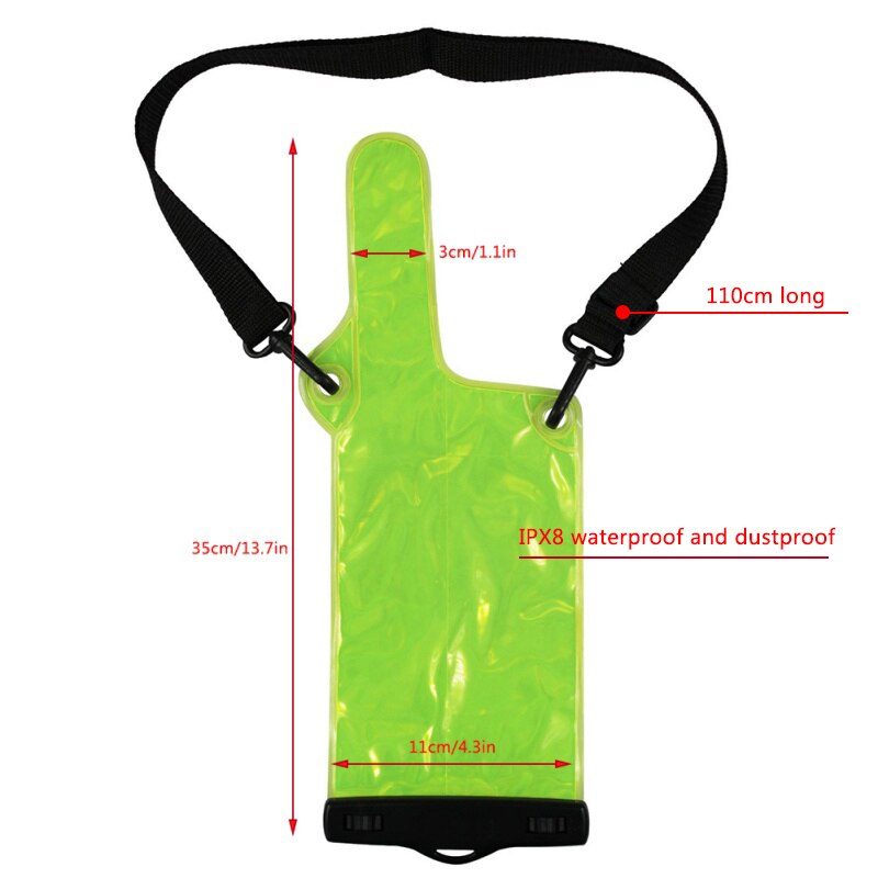 Saco ao ar livre Portátil À Prova D' Água Caso saco seco Bolsa para Walkie Talkie Two-Way Radios Completa Protector Tampa Do Suporte Com colhedor 1