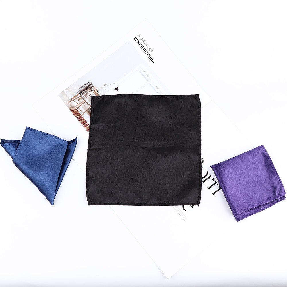 Écharpe carrée noire rouge bleu | Costume blanc homme, accessoires serviette de poche pour Banquet de mariage anniversaire