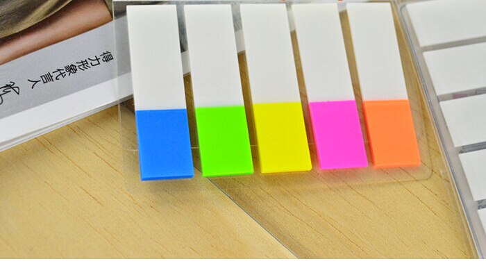 6packs/lot self-adhesive index sticker premium sticky tab multicolour memo paper Deli 9062