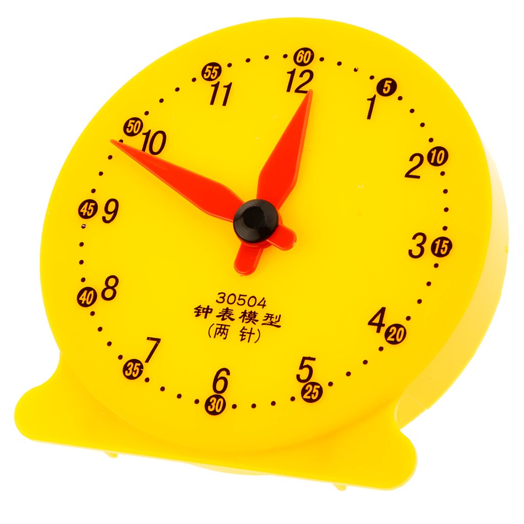 Clock Models Math Teaching Materials Time Clock Supplies Yellow