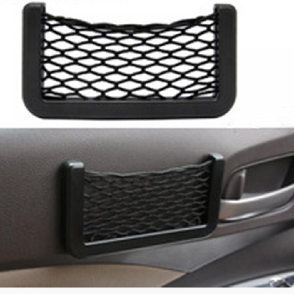 1pc Auto Car Seat Side Back Storage Net Bag Phone Holder Pocket Organizer Gps Phone Pen Card Debris Storage Bag Car Accessories