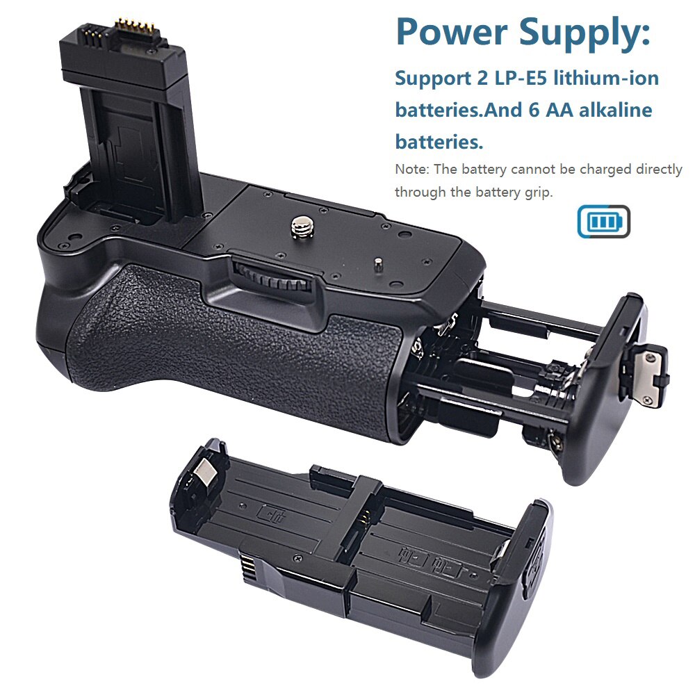 Mcoplus BG-450D Verticale Batterij Grip Houder Voor Canon Eos 450D 500D 1000D/Eos Rebel Xsi T1i Xs Camera Als BG-E5