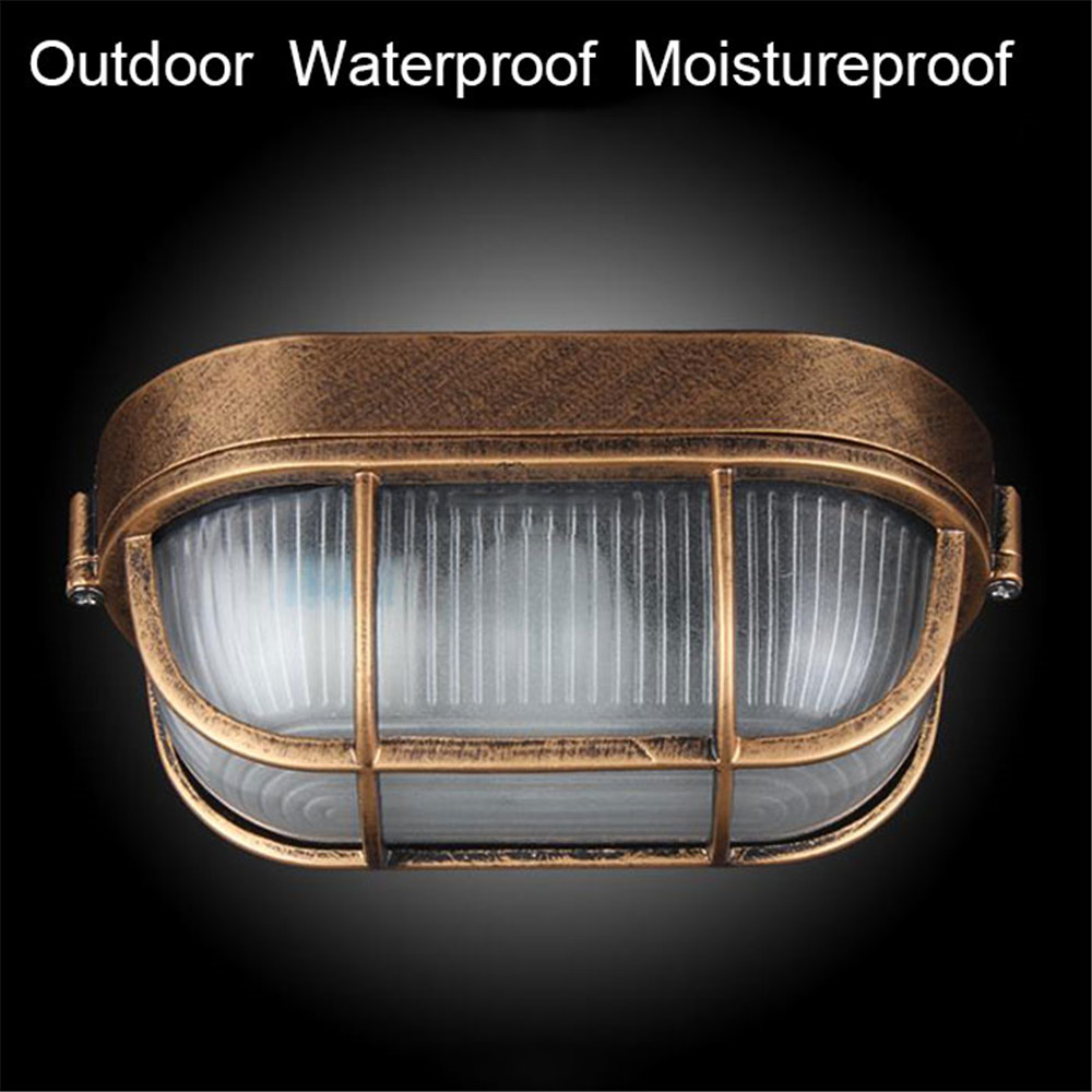 Retro vocht explosieveilige outdoor wandlamp Vintage Waterdichte E27 plafond lamp outdoor muur & Porch verlichting cicilighting
