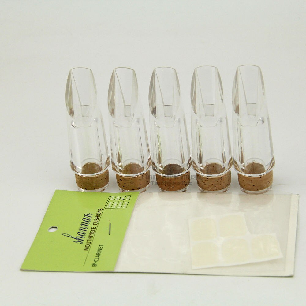 Crystal Clarinet, 5pcs Clarinet Mouthpiece Transparent High-grade +Dental Pad