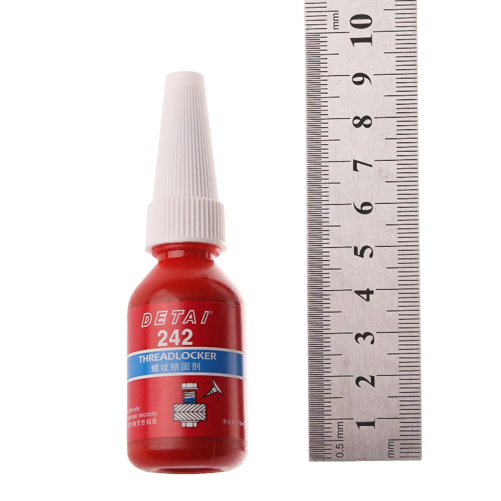 Hjem praktisk 10ml anti-fald 242 gevind lås blå bolt stud fast fix skrue flydende lim sammensætning anaerob fugemasse aftagelig