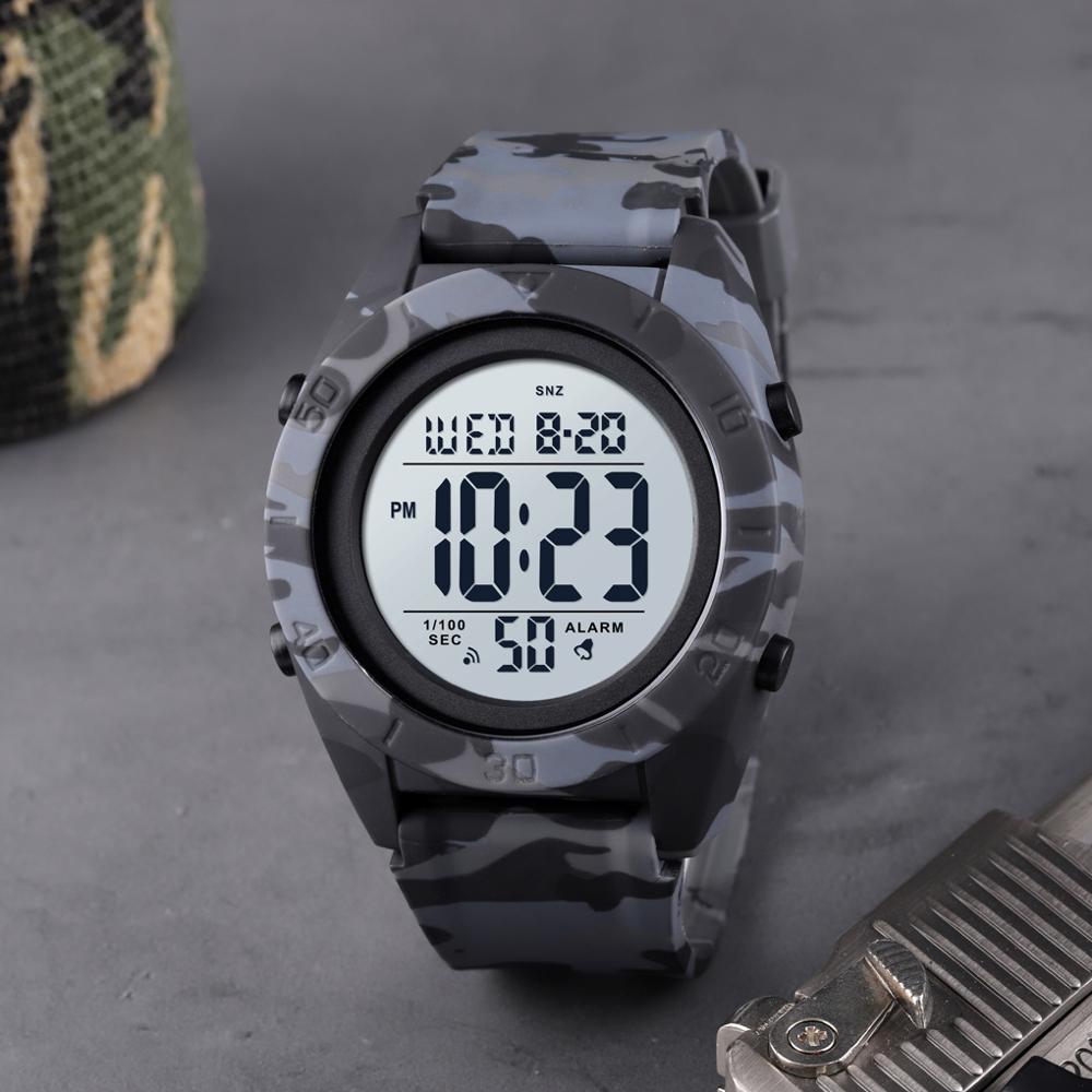 Skmei utendørs sport herreklokke slitesterk digital vanntett håndledd tid 2- tids vekkerklokke til herre ledet montre homme 1591