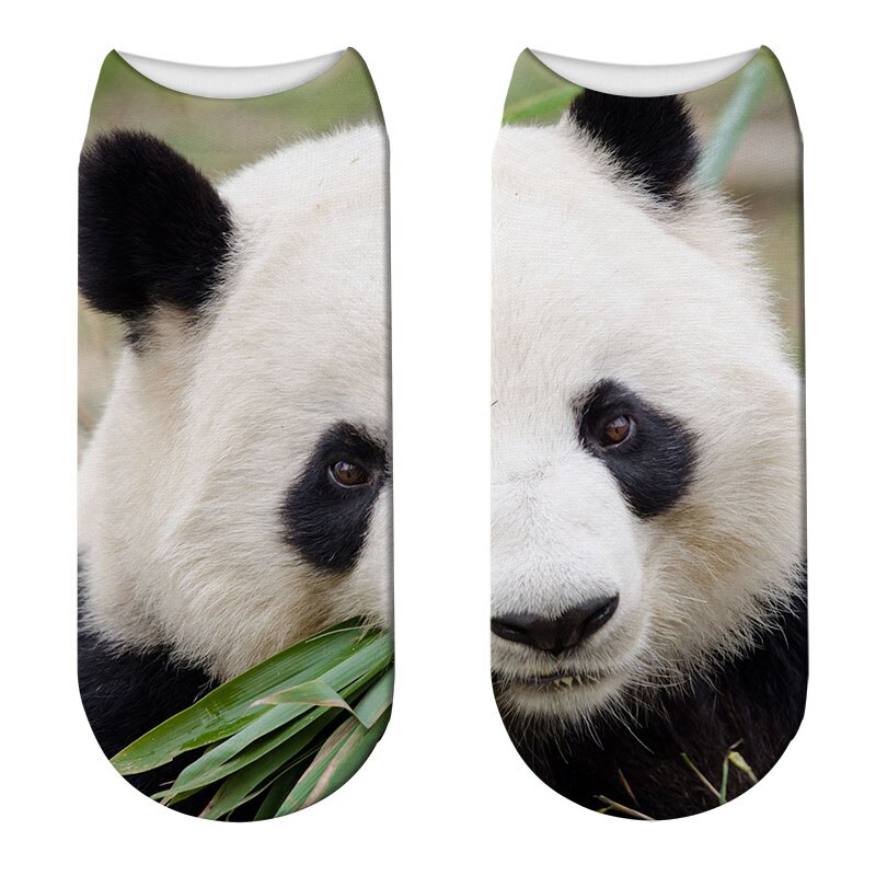Casual, coole panda-patroon harajuku sokken voor dames, hipster, grappige katoenen korte sokken, vrouwelijke kunst, lage dunne sokken: Stijl 7