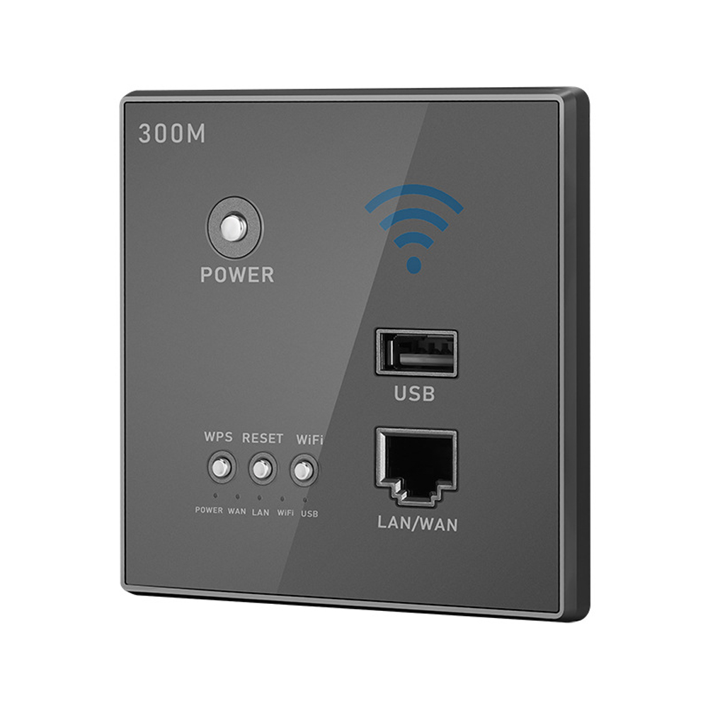 300Mbps in-Zauberstab kabellos Router AP Zugriff Punkt WiFi Router LAN Netzwerk Schalter WiFi AP Router mit WPS verschlüsselung USB Buchse: grau