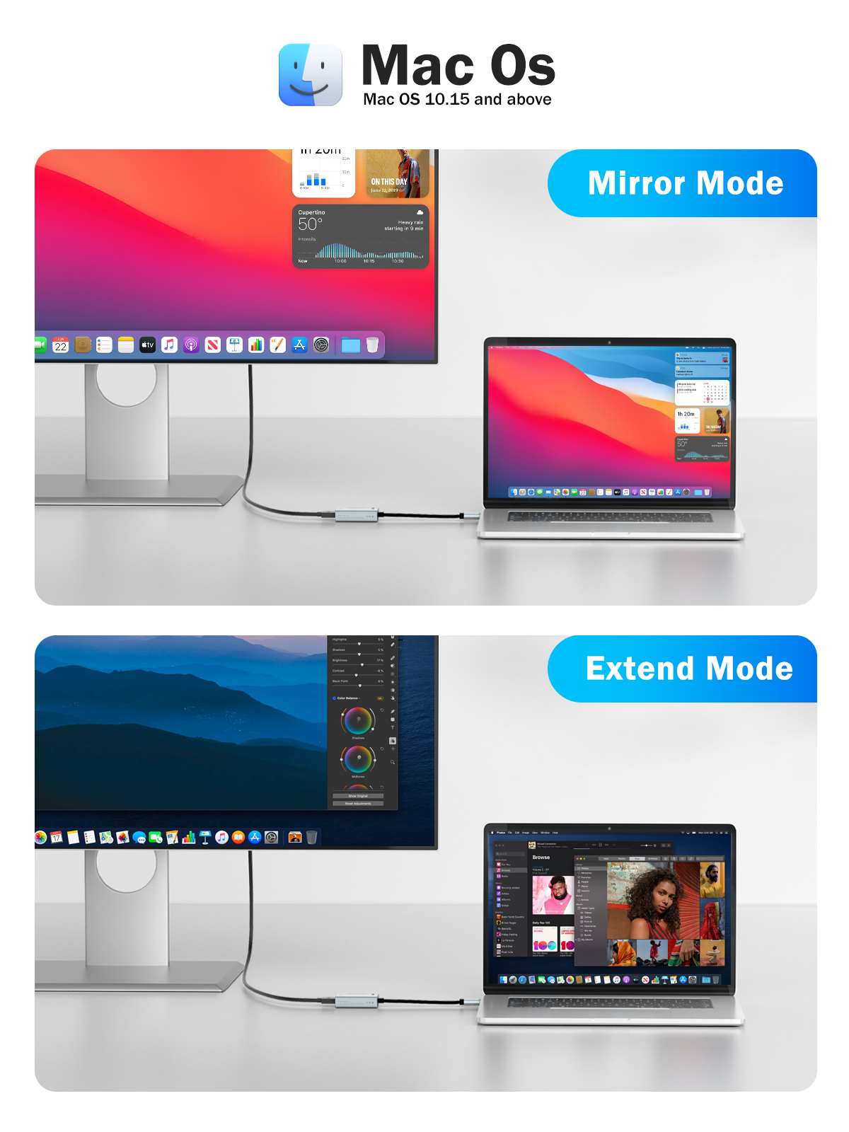 Lemorele Adapter USB na HDMI Kompatybilny konwerter 1080P USB męski na HDMI żeński Zewnętrzna karta graficzna Kabel adaptera karty graficznej