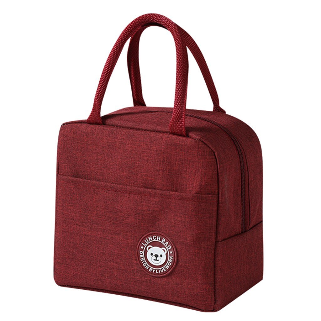 Vrouwen Lunch Voedsel Box Zak Geïsoleerde Thermische Voedsel Picknick Lunch Tassen Voor Vrouwen Kids Mannen Cooler Tote Lancheira: F