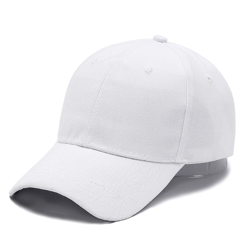 8 Kleuren Unisex Casual Solid Verstelbare Baseball Caps Snapback Hoeden Baseball Cap Voor Vrouwen Mannen Hip Hop Vader hoed Bone: white