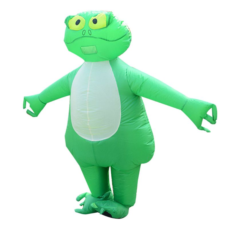 Inflatable Frog Costume Adults Funny Blow up Outfit Halloween Cosplay Clothing H55B