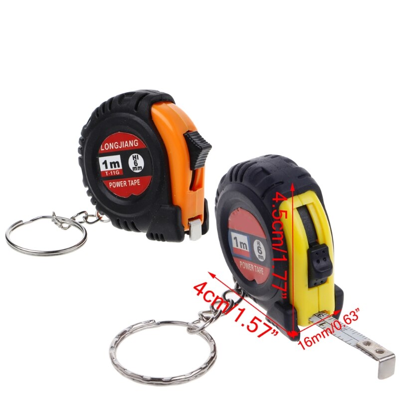 1 ud. Regla, cinta métrica Mini Portable Pull llavero de regla retráctil en forma de corazón cinta métrica