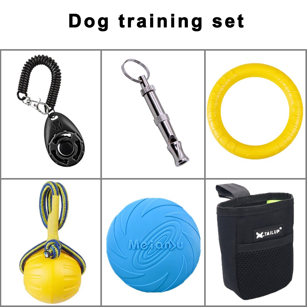 Hond Training Set Huisdier Fluitje Clicker Zak Touw Bal Ring Puller Speelgoed Grote Honden Interactieve Trainingen Apparatuur Accessoires Voor