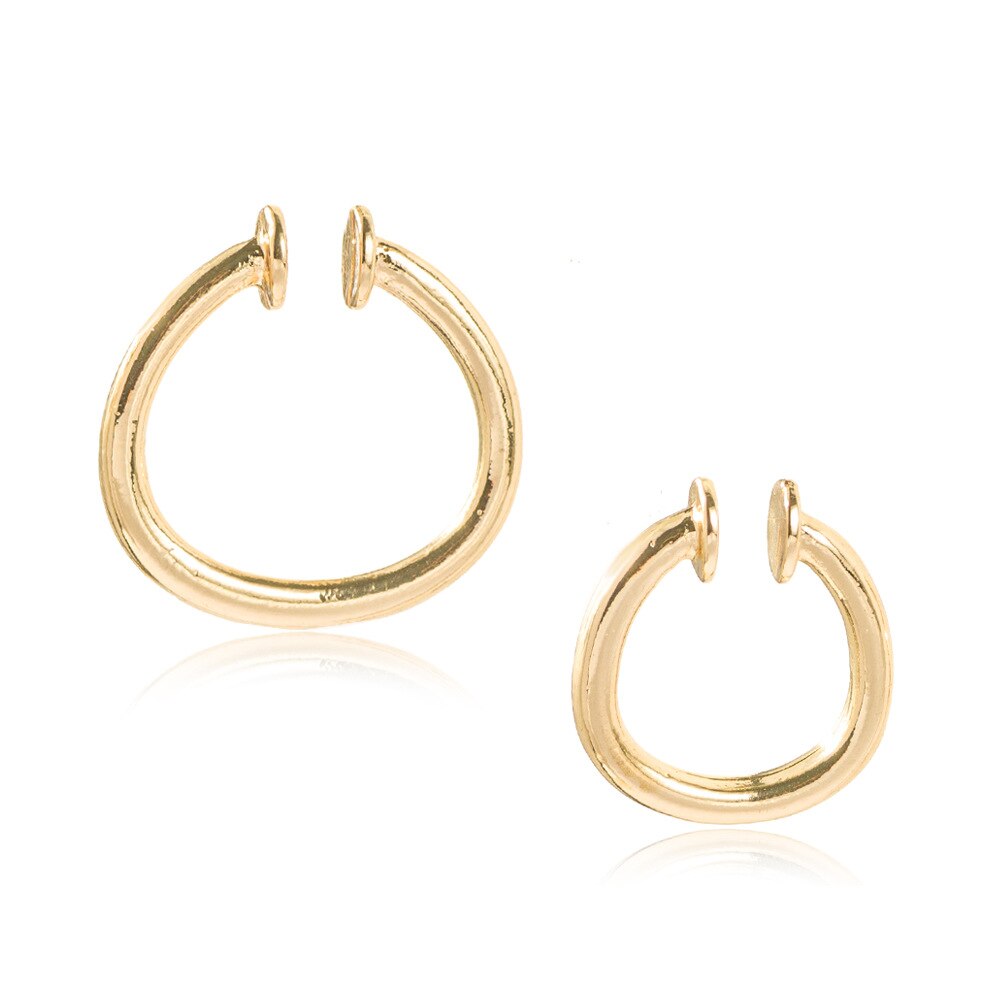 Brincos de orelha com clipe, brincos de clipe sem piercing de ouro e prata, vintage, estilo boho 2020: Gold Color