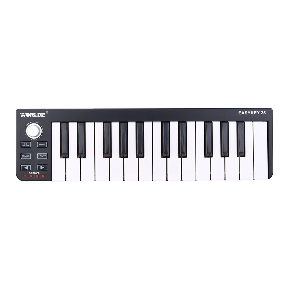 Worlde midi keyboard midi controller og drum pad mini 25- key ultra-portable usb midi keyboard controller piano keyboard