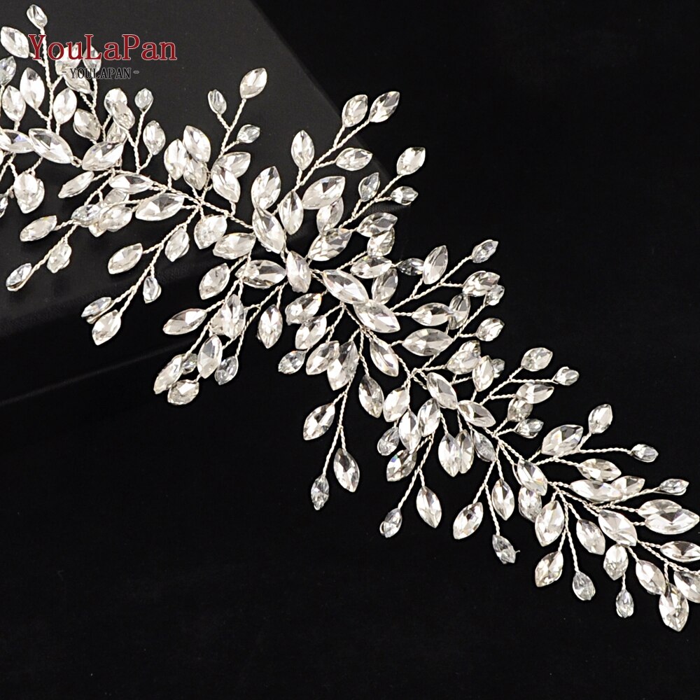 YouLaPan – ceinture pour robe de mariée, avec strass, en argent et diamant, rapide, SH237