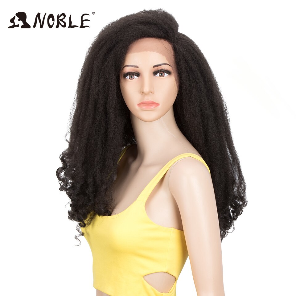 Noble Krullend Synthetische Lace Pruik Gevlochten Pruik 130% Dichtheid Lace Wigs Voor Vrouwen Dreadlock Pruik 14 "-22" inch Pruik Lace Pruik Synthetische