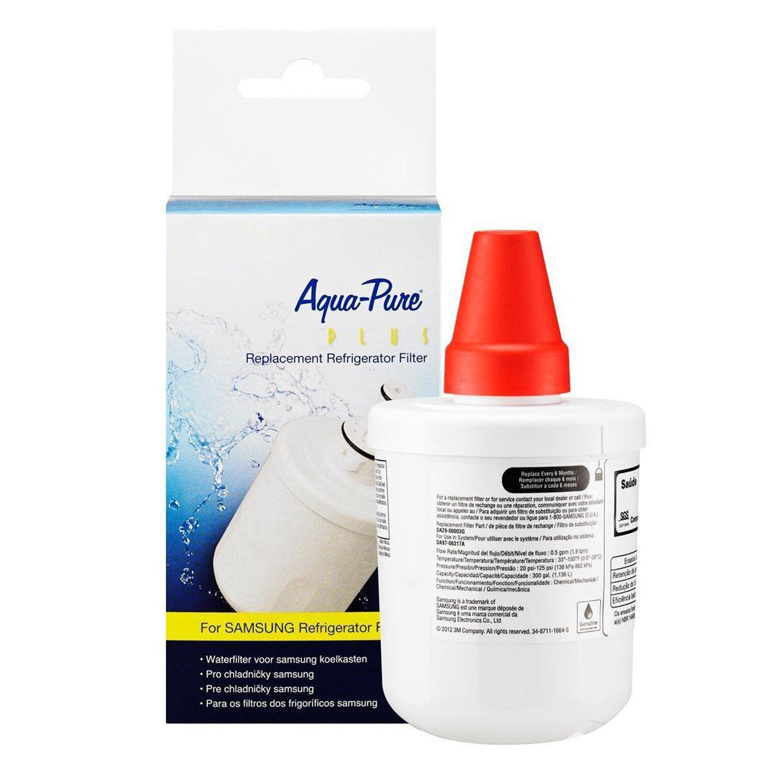 ¡De ! DA29-00003G filtro de agua del refrigerador, reemplazo para Samsung DA29-00003B, rsd257aars, HAFCU1, RS22HDHPNSR, WSS-1