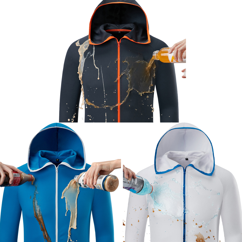 Is silke hurtigtørrende fiskeskjorte herre udendørs sport vandtæt og antifouling hættetrøje åndbar solbeskyttelse langærmet