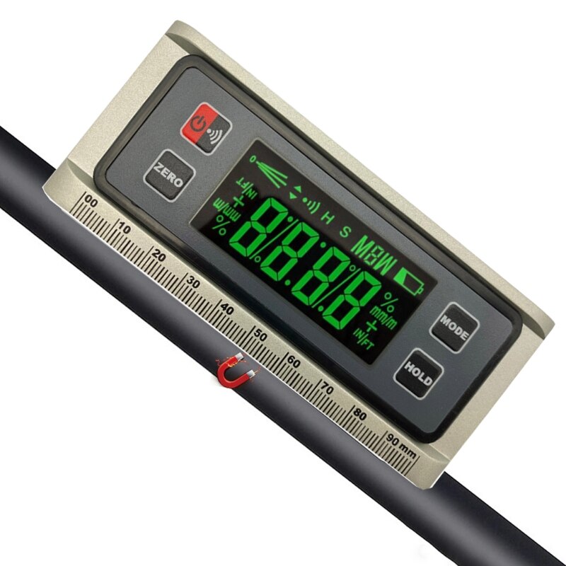 Mini Digital Angle Finder Mini Digital Protractor Angle Finder Inclinometer Magnetic Aluminum Alloy Level Ruler