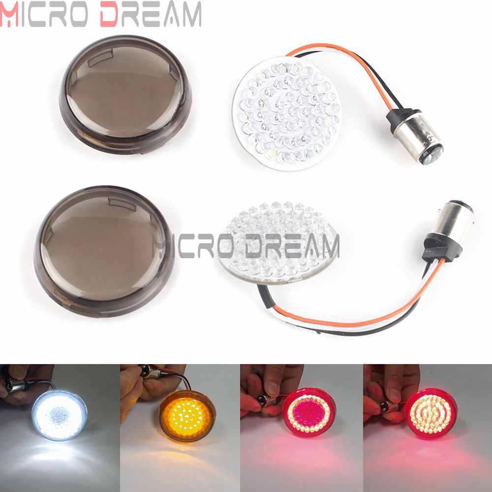 Vorne/Hinten LED 1157 Blinker Lauf Bremse Lichter Einsätze Für Harley touren Straße Electra Straße gleiten Softail Sportster dyna