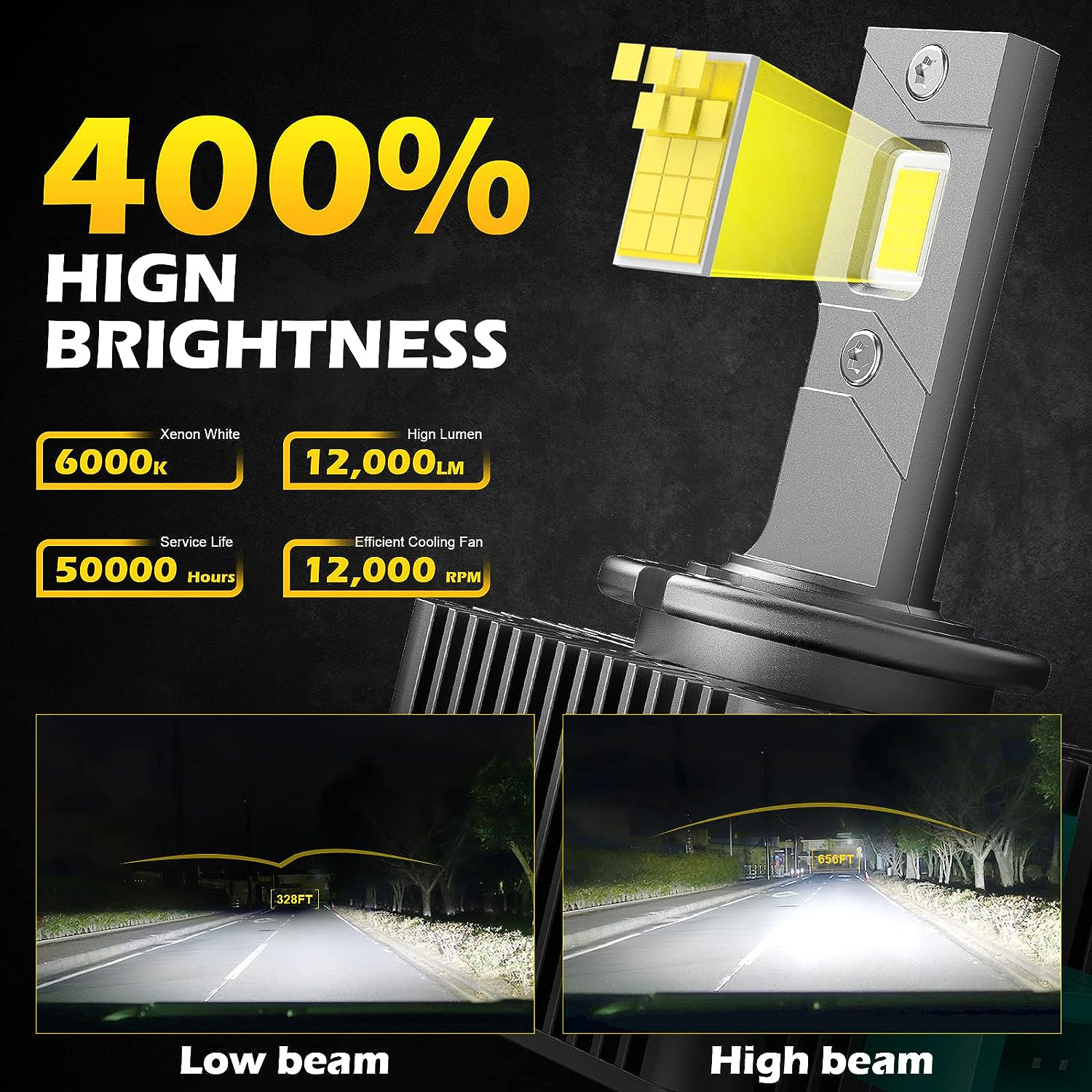 Serie D D1S D3S bombillas LED para faros de coche D2R D2S D4R D4S D5S D8S luces Turbo 6000K 70W Kit de conversión HID Plug & Play de lámpara automática