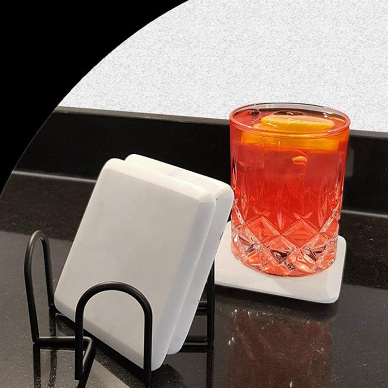 Coaster Holder Mat Storage Rack Cup Mat Holder Drink Coaster Organizer Tea Coffee Mug Drinks Holder Tea Pad Table Pad Holder