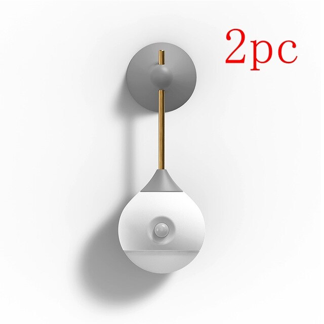 Youpin something sunny smart sensor nachtlicht infrarot-induktion usb-ladefunktion abnehmbare magnetische nachtlampe smart home  h30: Grau 2pc