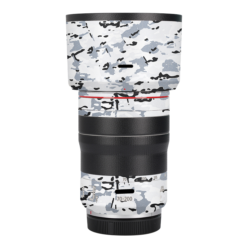 RF70-200 F4/Rf 70200 Lens Vinyl Decal Skin Wrap Cover Voor Canon RF70-200mm F4 L Is Usm Lens Sticker cover Film: Snow Camouflage