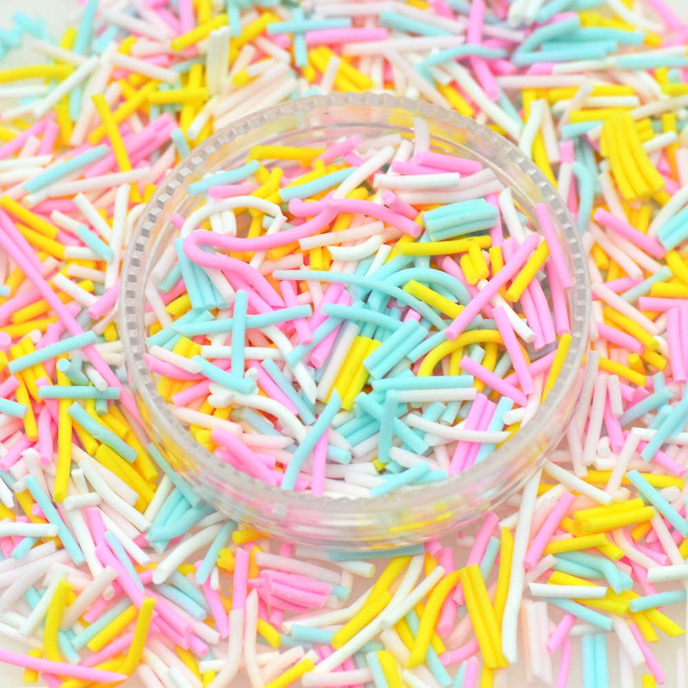 20 gram blandet babyfarve polymer ler tyndt filament-dukkehus slik dekoration drys-ryster kortfremstillingsartikler