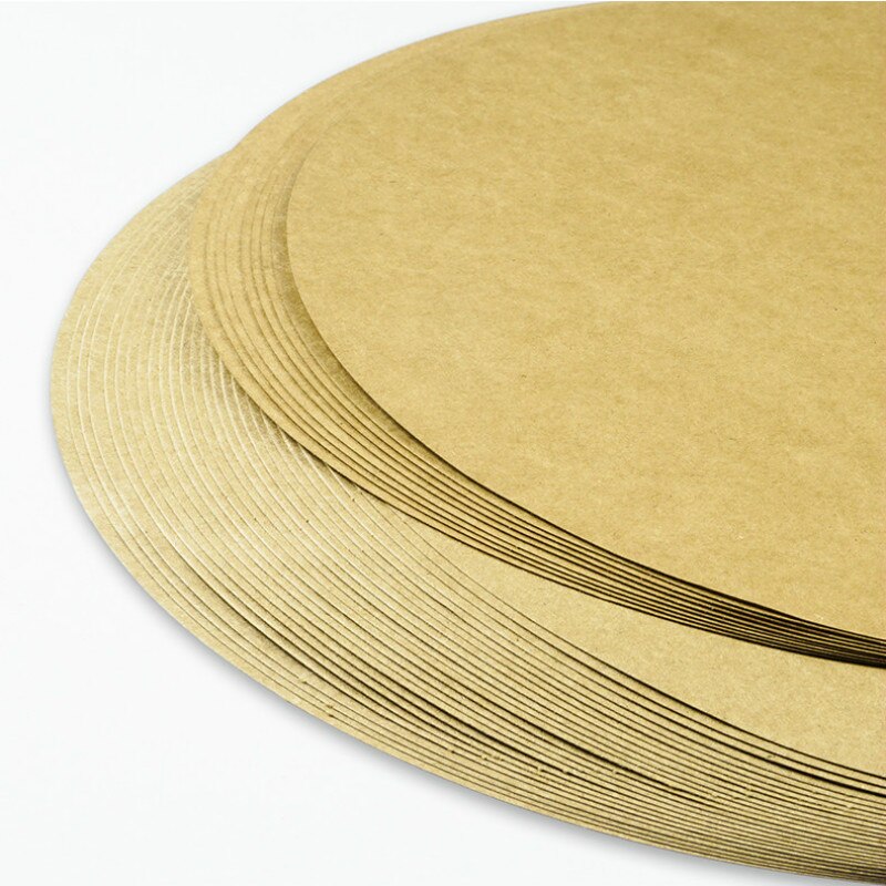 50PCS Drawing Kraft Paper Thicken Round Painting Sketching Cardboard Simple DIY Handmade Card Making Kraft Papers Aquarelle