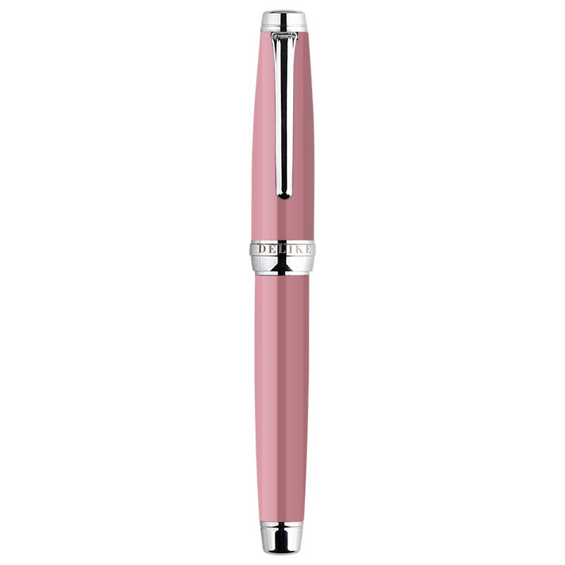 MoonMan-pluma estilográfica de Metal para estudiantes, suministros escolares de oficina, escritura, tinta suave, vitalidad juvenil, a la , DELIKE-3: Pink / EF 0.38mm