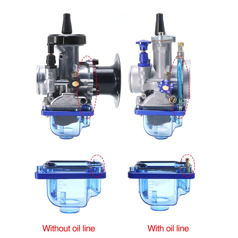 ZSDTRP-cuenco flotador de carburador PWK PZ, taza de aceite transparente con cámara Comp para PWK I/II/III PWK IV/PZ26 KSR EVO/27/30/32 carburadores