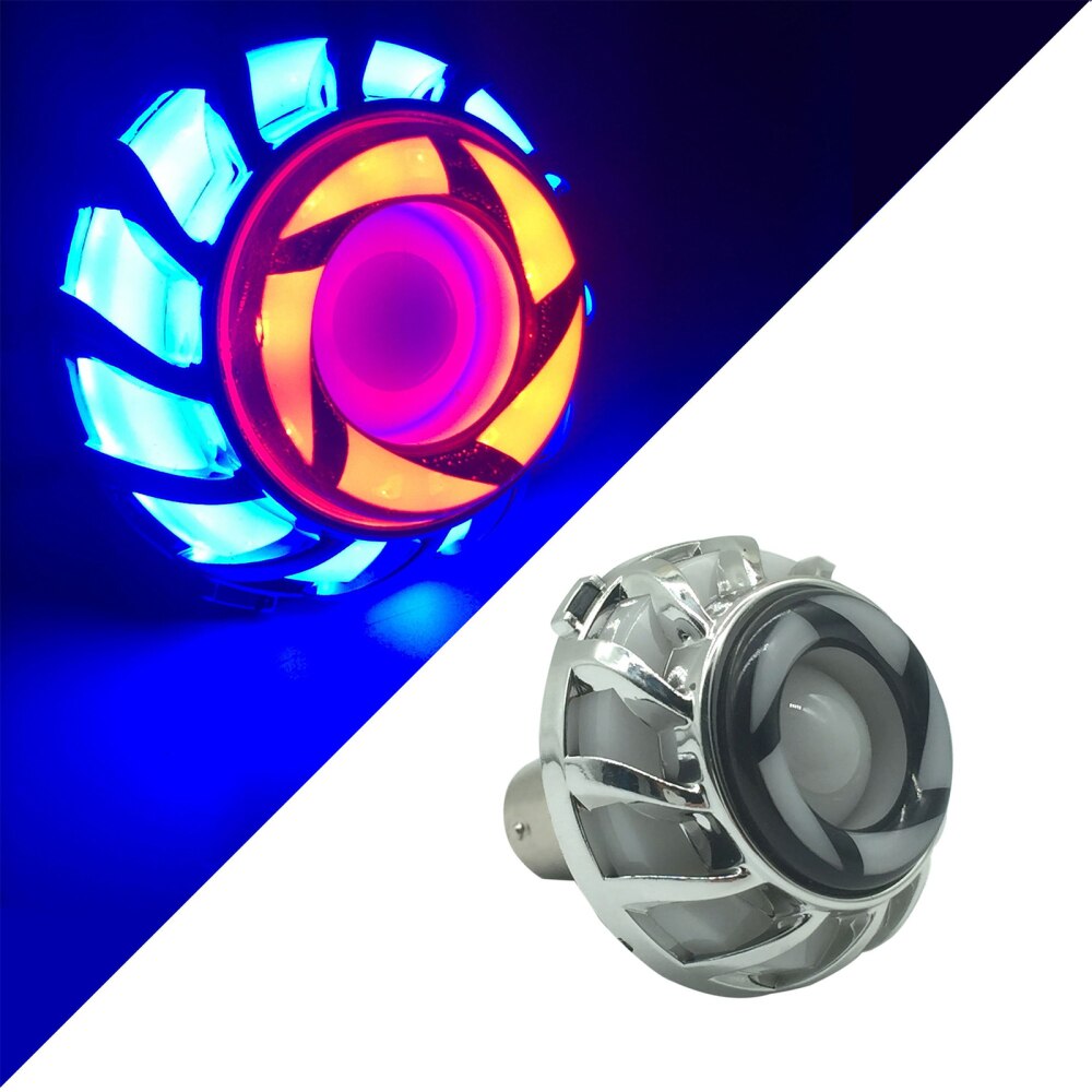 1 pièces gradation ange oeil Flash moto phare queue frein feux arrière LED moto accessoires lampe de frein: 1