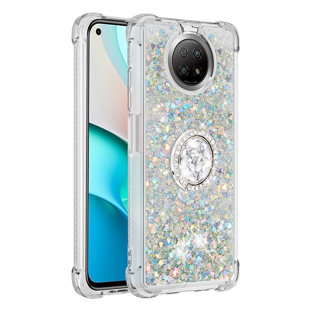 Voor Xiaomi Redmi Opmerking 9 5G Rhinestone Ring Gesp Anti-Collision Quicksand Case Voor Xiaomi Note9 5G cover Coque Fundas Behuizing: 3