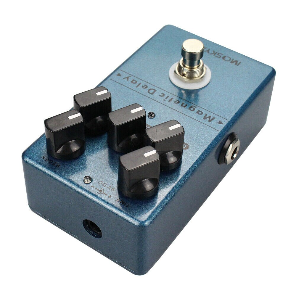 Gitaar Effect Pedaal Magnetische Echo Vertraging Elektrische True Bypass 5 Knoppen Gitaar Onderdelen Pedalen Distortion Pedaal Overdrive