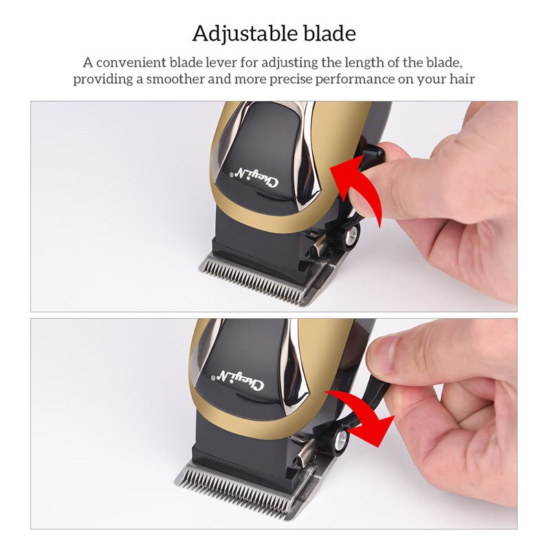 Elektrisk hårklipper genopladelig t-blade hårtrimmer 0mm skaldet til mænd klipningsmaskine sæt shaver trimmer