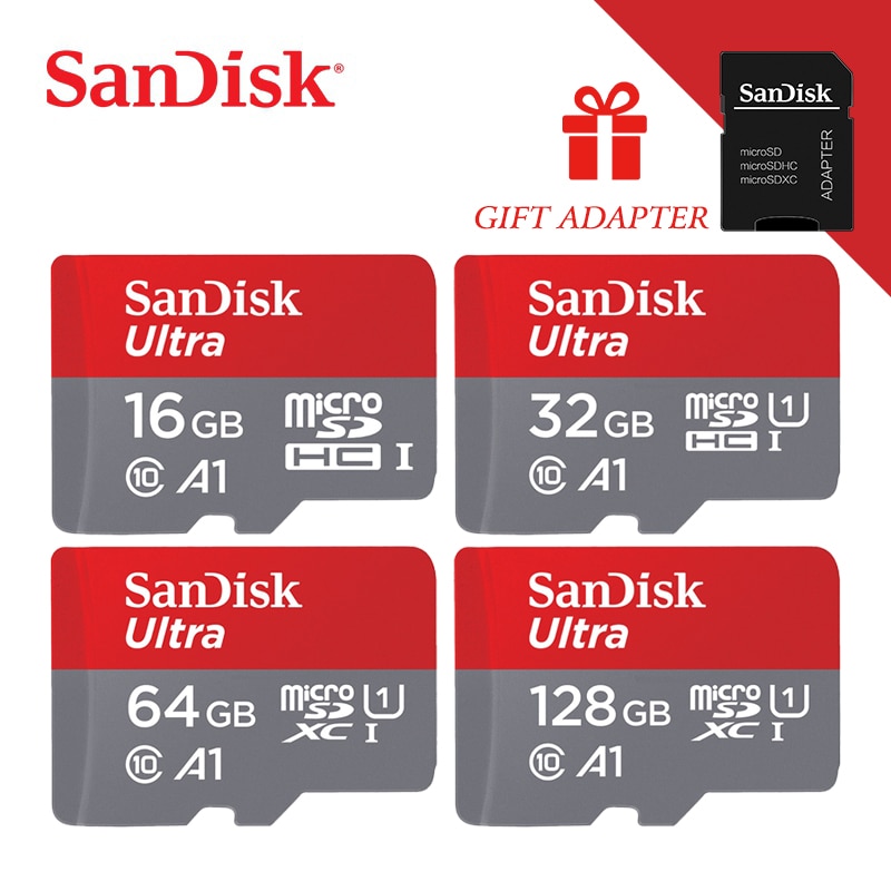 Sandisk Ultra Geheugenkaart 400Gb 256Gb 200Gb 128Gb 64Gb 98 Mb/s 32Gb 16 Gb micro Sd-kaart Class10 UHS-3 A1 Flash Card Sd/Tf Microsd