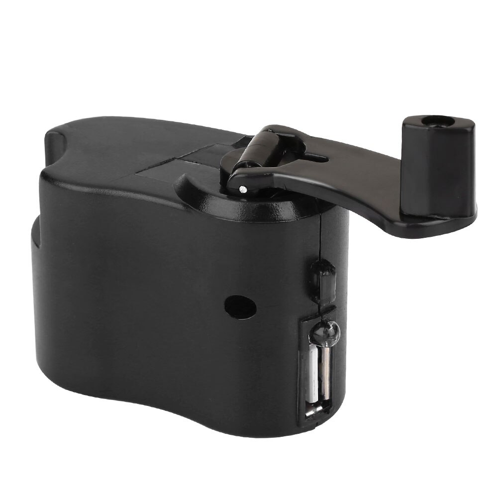 Durable Hand Crank Charger Hand Crank Charging Hand Power Dynamo Clockwise Rotation ABS Travel Emergency