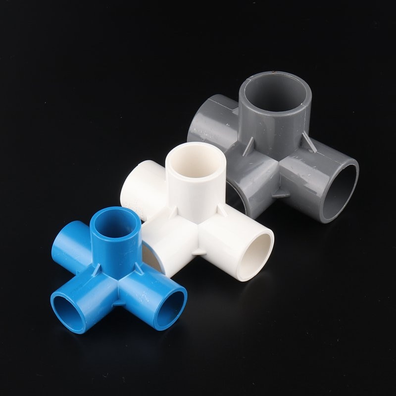 10Pcs 20 25 32 40mm Four Way PVC Pipe Connector Garden Irrigation Watering Tube Distributed Joints DIY Wardrobe Tent Fittings