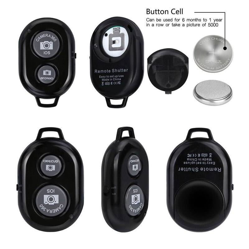 Trådløs Bluetooth Kamera Fjernbetjening - Universal Android iOS iPhone Samsung