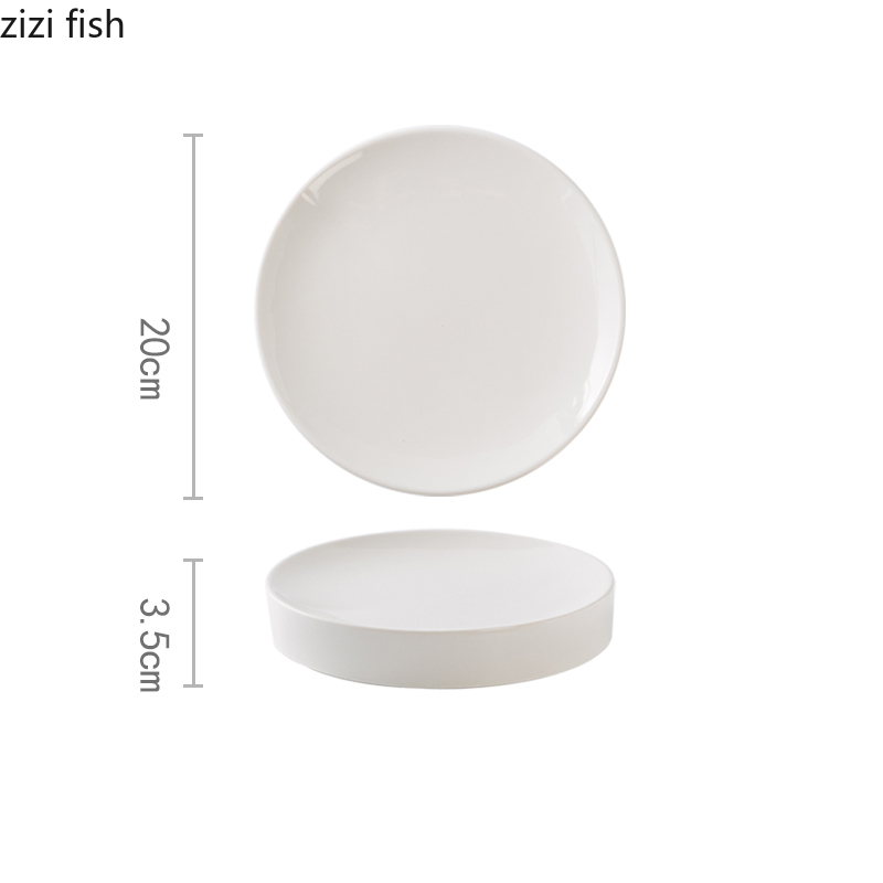 Plato de cerámica hueco para cena, plato de carne, vajilla de forma Irregular para el hogar, platos de aperitivos, bandeja de postre, plato de Pasta para restaurante