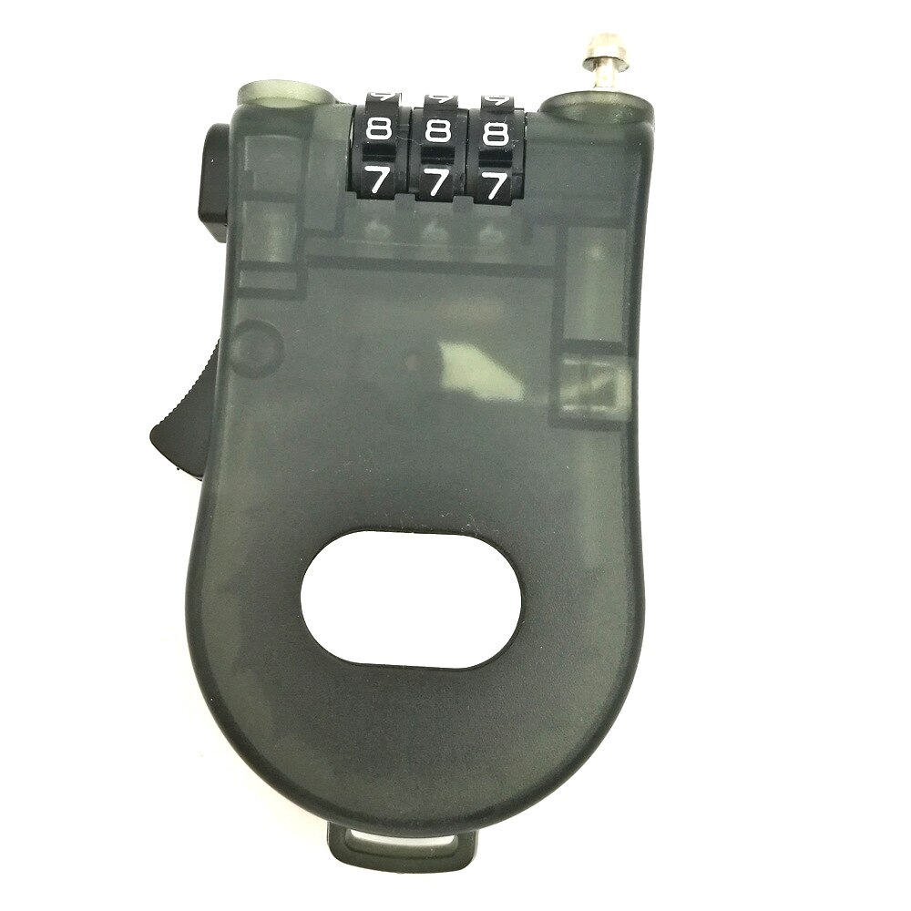 TANDT bicycle Pad lock password Bicycle Parts Mini Extendable Wire Anti Theft MTB Security Code Cable Lock ski combination: black