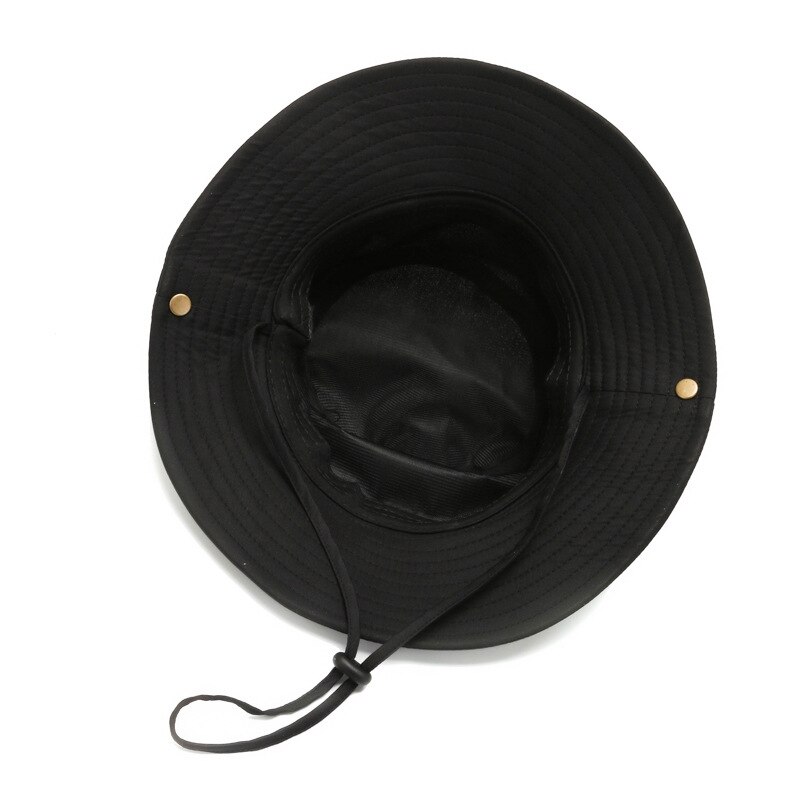 Gorro de pescador con visera ancha para hombre y mujer, sombrilla de ala ancha, impermeable, portátil, para exteriores, para la cabeza, correa para barbilla ajustable, para Golf y senderismo