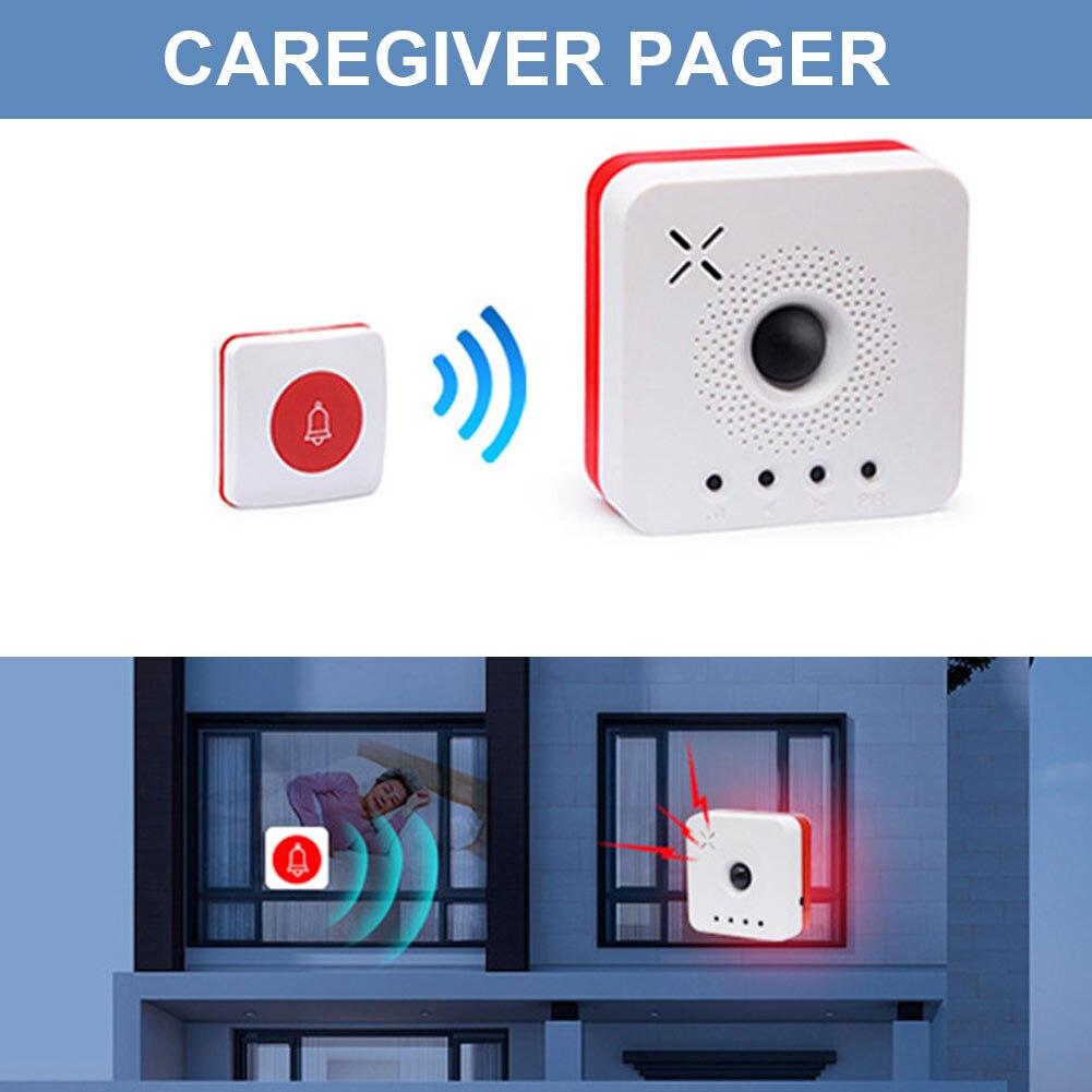 Safety Alarm Patient For Elderly Smart Practical Emergency Nurse Wireless Doorbell Calling Home Office Caregiver Pager ABS