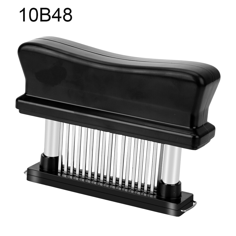Ablandador de carne de acero inoxidable, 48 cuchillas, herramientas de cocina de aguja, martillo de carne tierna, herramientas de cocina para carne de vaca: 10B48 Black