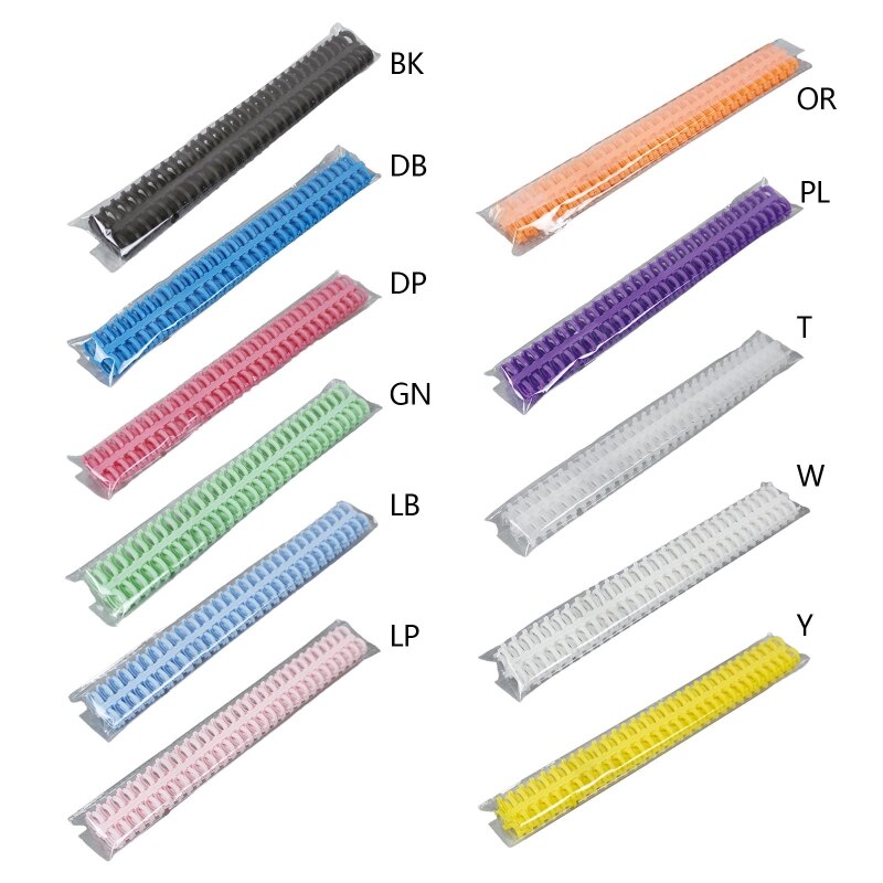 5Pcs 30 Gaten Boek Ring Loose Leaf Binder Spiral Ringen Binding Coil Stekels Plastic Notebook Binder Spiraal Coils Voor diy