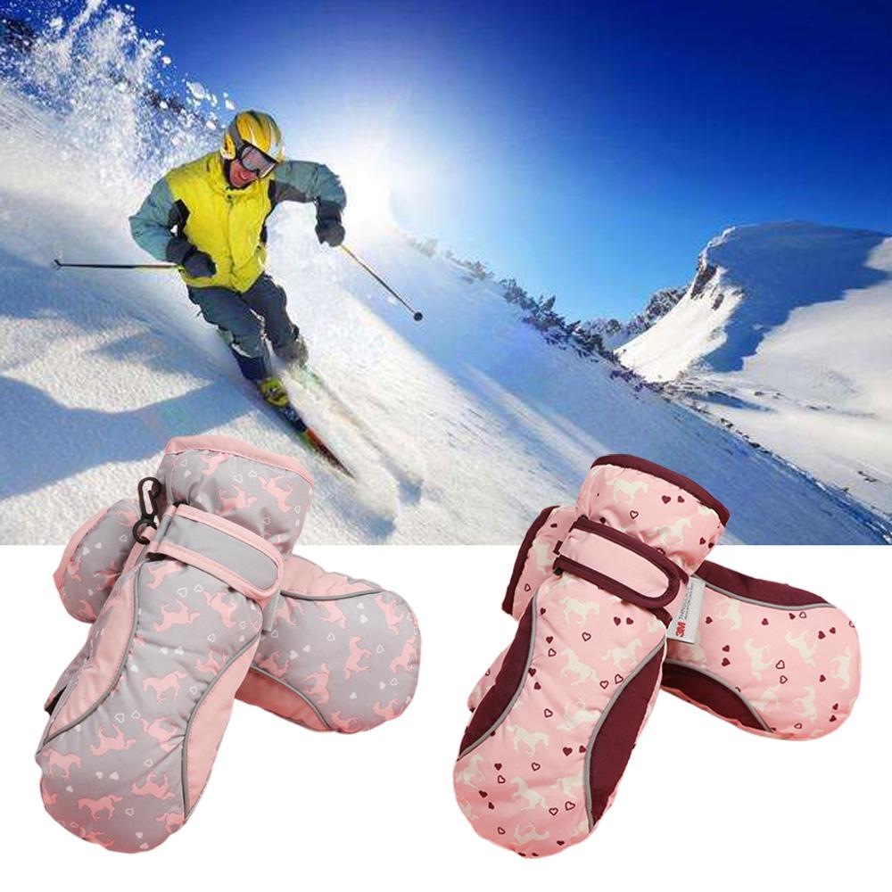 Schattige kinderen warme skihandschoenen jongens meisjes winter outdoor waterdichte antislip wanten