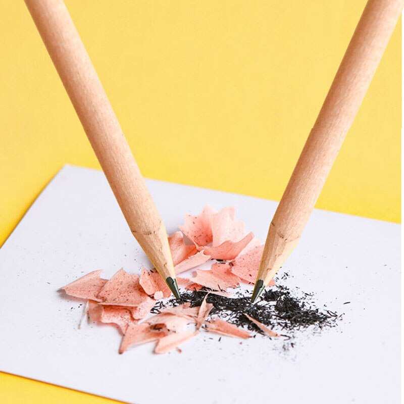 50 Pcs Elementary School Students Writing Pencil Set Office Stationery Hexagonal Triangle Wooden Pencil HB Lead-free Non-toxic